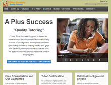 Tablet Screenshot of aplussuccess.com